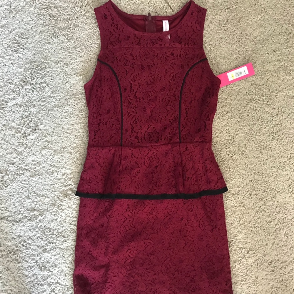 Maroon lace dress